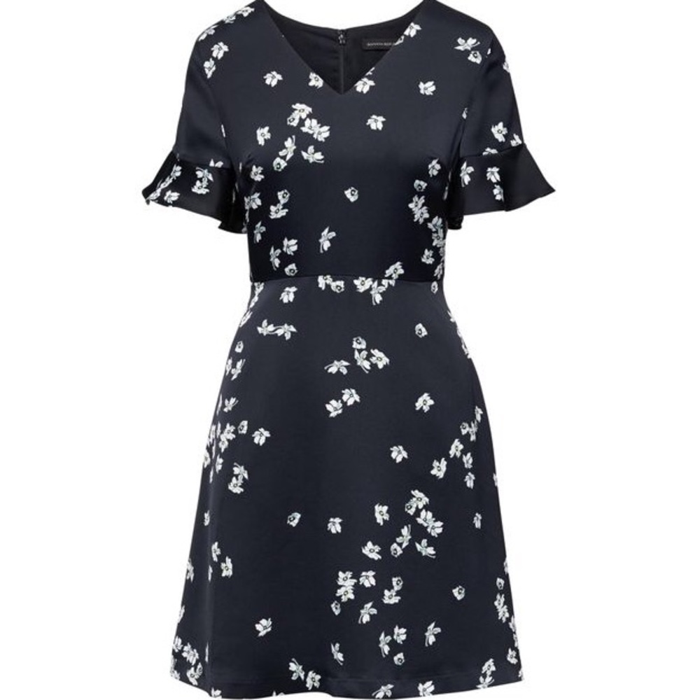 Banana Republic Cocktail formal mini ruffle dress